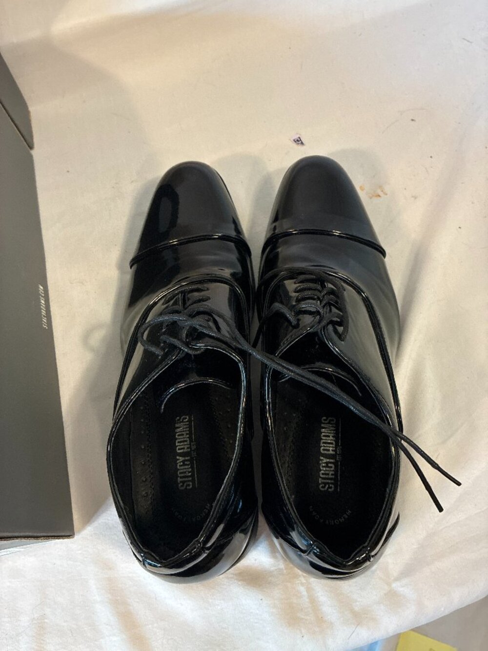 Stacy Adams Gala Cap Toe Oxford Black Patent Leather Men's 9.5M Tuxedo w/ Box